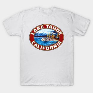 Lake Tahoe California Sand Harbor Nevada Boating Skiing T-Shirt